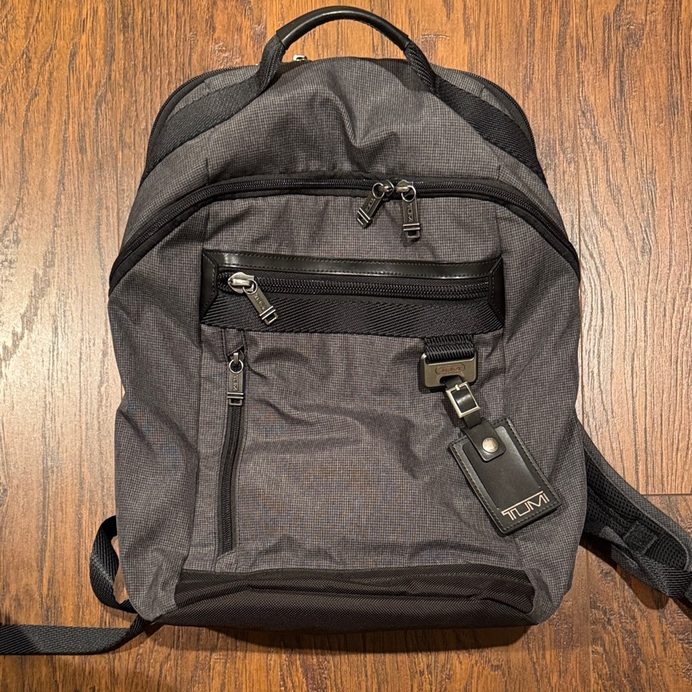 Tumi Charcoal Black Backpack for Men